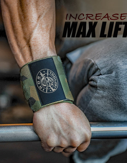 Load image into Gallery viewer, Weightlifting Wrist Wraps - 24" Extra Stiff Heavy Duty, Wrist Support for Gym Workouts, Crossfit, Weights, Powerlifting, Fitness, Exercise, Olympic Lifts, Bench Press
