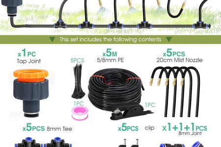 DIY 30M-5M Universal Sprayer Kit – Patio Misting & Cooling System for Garden Irrigation
