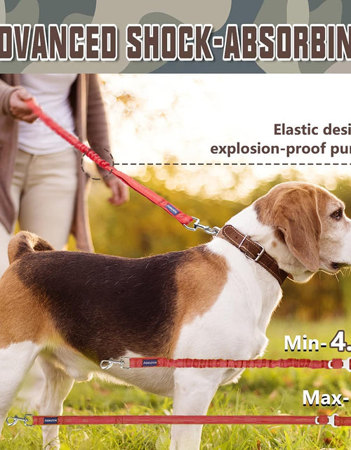 Load image into Gallery viewer, Dog Leash Large Dogs, Heavy Duty Dog Leash Bungee, No Pull Dog Leash for Shock Absorption, Red Dog Training Leashes for Medium Large Breed Dogs 6FT, 2 Padded Handles
