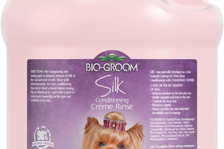 Silk Creme Rinse Dog Conditioner – Dog Bathing Supplies, Puppy Shampoo, Cat & Dog Grooming Supplies for Sensitive Skin, Cruelty-Free, Made in USA, Tearless Dog Products – 1 Gallon