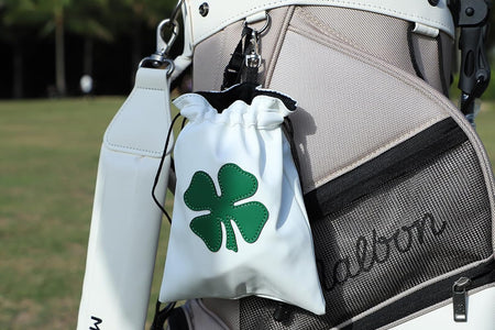 Golf Valuables Pouch,Golf Pouch Bag with Drawstrings Golf Tee Bag Pouch Leather Golf Tee Pouch Golf Ball Bag for Men Women