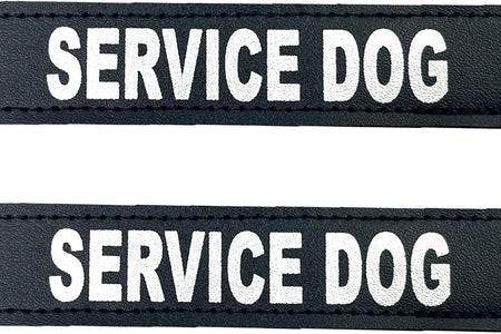 Reflective Service Dog Patches with Hook Backing for Service Animal Vests /Harnesses Small (4.6 X 1) Inch