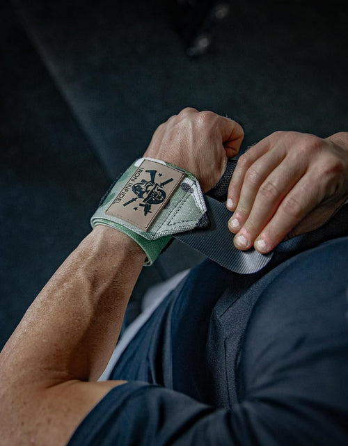 Load image into Gallery viewer, Weightlifting Wrist Wraps - 24" Extra Stiff Heavy Duty, Wrist Support for Gym Workouts, Crossfit, Weights, Powerlifting, Fitness, Exercise, Olympic Lifts, Bench Press
