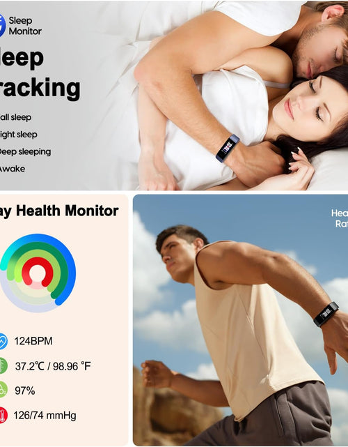Load image into Gallery viewer, Fitness Tracker with Step Counter/Calories/Stopwatch, Activity Tracker with Heart Rate Monitor, IP68, Health Tracker with Sleep Tracker, Smartwatch, Pedometer Watch for Women Men Kids
