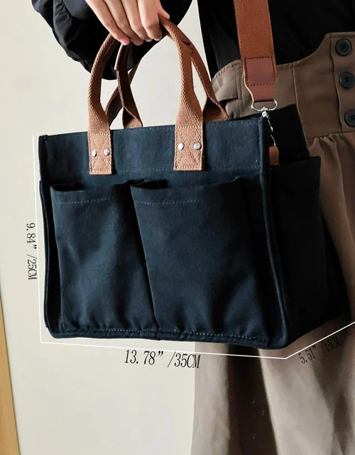 Load image into Gallery viewer, Large Capacity with Removable Bottom Canvas Tote Bag
