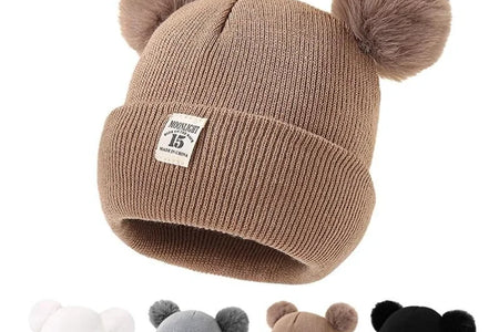 Solid Color Wool Knitted Bonnet Bebe Newborn Baby Hat Pompom Cute Winter Hat for Kids Boys Girls Children Warm Beanie Cap 0-3Y