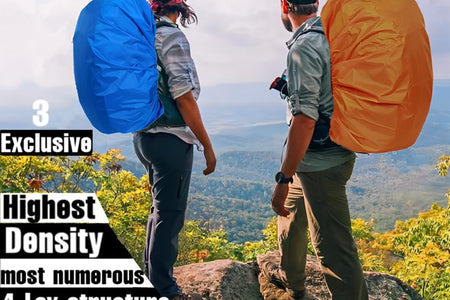 Waterproof Backpack Rain Cover for (15-90L), Upgraded Anti-Slip Cross Buckle Straps, Triple Strengthened Layers for Hiking Camping Traveling